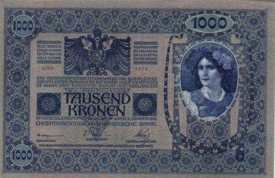 1000 Kronen ND on 1902